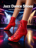 Nouvelles Bottes à Talons Hauts pour Femmes, Chaussures de Danse Latine Décontractées à Bout Ouvert, Sandales de Bal pour Filles, Grandes Chaussures de Danse à Talons Hauts pour Femmes