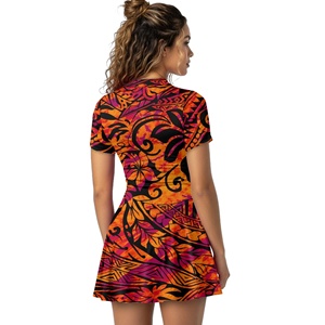 Abito da Golf Personalizzato per Donne, Manica Corta, Collo a V, Vestito Sportivo da Golf con Pantaloncini Incorporati, <span class=keywords><strong>Outfit</strong></span> Attivo per l'Estate - Product Image 2