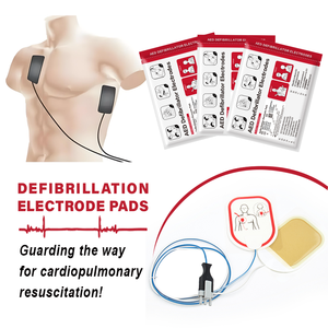 Elettrodi per Defibrillatore Chirurgico per Adulti e Pediatrici, Patch Mediche con Diversi Connettori, Materiale in Schiuma 130*87mm/100*70mm CE - Product Image 2