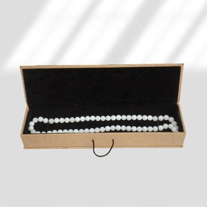 2025 Thiết Kế Mới Cổ Điển Vải Bố Bằng Gỗ Khóa Hộp Đồ Trang Sức Mặt Dây Chuyền Vòng Đeo Tay Hộp - Product Image 6