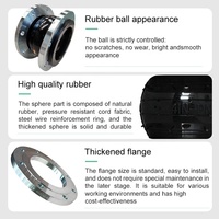 Compensateur de vibration à joint d'expansion flexible en caoutchouc à bride pour conduite d'eau et pompe