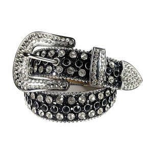 Personnalisé Bling Bling Strass Diamant Ceintures Western Cowgirl Cristal clouté Pu <span class=keywords><strong>Ceinture</strong></span> En Cuir pour Hommes Cinto De Strass - Product Image 1