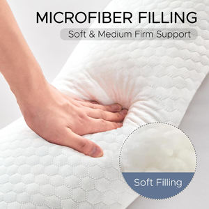 白鳥の形をしたサイドスリーパー妊娠枕49インチロングソフトベッドインサート取り外し可能な洗えるカバーホワイトポリゴン枕 - Product Image 2