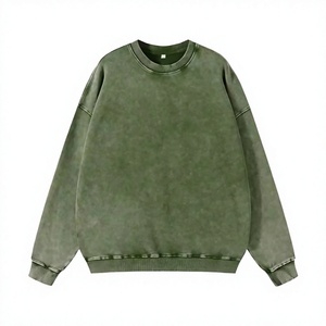 Sweat-shirt à col rond coupe classique, couleur unie, en coton tricoté, unisexe, décontracté, style hiver, vert, respirant, séchage rapide - Product Image 1