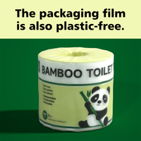 Sweet Carefor Zero Plastic 100% Papier toilette en bambou Emballage sans plastique Rouleau de toilette en bambou Lotion écologique Rouleaux de toilette
