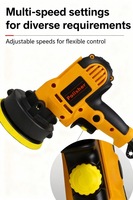 Moteur en cuivre pur 700W, disque de 125 mm, 600-3700 tr/min, 50/60Hz, 220V, 1,8 kg, ABS, cordon de 1,5 m, polisseuse pour voiture