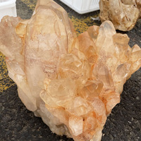 Grappe de Quartz de Feu Naturel Méditation Pierre de Guérison Grappe de Cristal Spécimens Minéraux