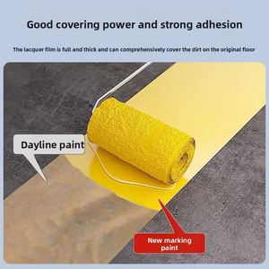 Peinture acrylique réfléchissante jaune et blanche pour marquage de place de stationnement, application au pistolet sur ciment, peinture de marquage routier - Product Image 2