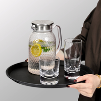 Vente en gros de plateaux de service en plastique Plateau de luxe en fibre de verre rectangulaire durable et résistant à la chaleur pour bar, restaurant, hôtel Fournitures