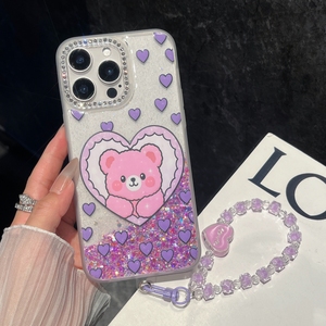 Funda para <span class=keywords><strong>teléfono</strong></span> móvil Flash Diamond Fundas con pulsera <span class=keywords><strong>de</strong></span> cuentas Funda trasera para iPhone 16 15 14 Funda Para Celular Al Por Mayor - Product Image 6