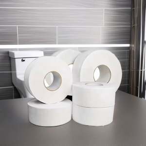 Vente d'usine Rouleaux de papier toilette personnalisés 100% pâte vierge Jumbo 3 plis gaufrés pour usage domestique - Product Image 3