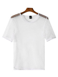 Mannen Mode Lgbt Pride Bovenkleding Zomer Hiphop Stijl Hot Sexy Zie Doorschijnend Transparant <span class=keywords><strong>Mesh</strong></span> <span class=keywords><strong>Net</strong></span> Mannen Tank Top T-Shirts Vest - Product Image 4