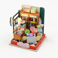 Petite cabane miniature en bois à monter soi-même, modèle de puzzle miniature fait main, jouet maison de poupée, objet décoratif