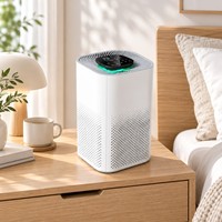 Purificateur d'air HEPA et humidificateur pour grande pièce, purificateur d'air à ions négatifs avec affichage AQI pour la maison et les animaux domestiques
