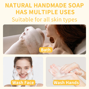 Sapone Naturale in Barra con Olio di Cocco Antisettico e Aloe Vera, Profumo di Rosa, Schiarente - Product Image 3