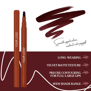 Crayon contour à lèvres liquide mat longue duré<span class=keywords><strong>e</strong></span> végétalien, teinte pigmenté<span class=keywords><strong>e</strong></span>, crayon à lèvres en gros avec logo privé - Product Image 3