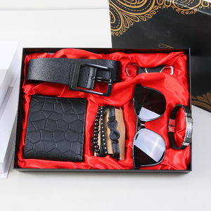 Nuevo, Caja de Regalo Moderna y Exquisita con Múltiples Artículos: Cartera de Metal, Reloj, Pulsera, Correa, Clip para Corbata, Gemelos, Bolígrafo, Regalo de Navidad - Product Image 5