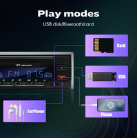 Reproductor MP3 para Coche 1 Din con Radio FM Estéreo, Audio para Auto con USB, SD, TF, Multimedia, Bluetooth y Control Remoto