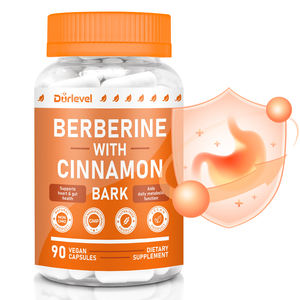 Suplemen Kapsul Diet Vegan Ekstrak Berberin Hidroklorida Alami dan Kulit Kayu Manis untuk Mendukung Pengaturan Berat Badan - Product Image 1