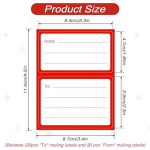 Etiquetas de envío autoadhesivas de 4.5x3.5 pulgadas, en blanco, para dirección de remitente, para paquetes, cajas de regalo y correo. - Product Image 5