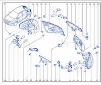 Feu arrière antibrouillard gauche 26565JY00A FB pour Renault Koleos 2008-2015 Neuf