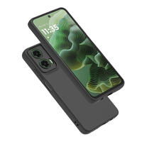 Coque de téléphone portable en TPU souple transparente noire de luxe pour Motorola Moto G35 G55 G85, design de protection intégrale