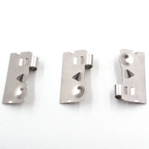 Clip de serrage triangulaire en acier inoxydable fin, pièce estampée à bord roulé, avec trou de guidage, clip métallique de précision - Product Image 2