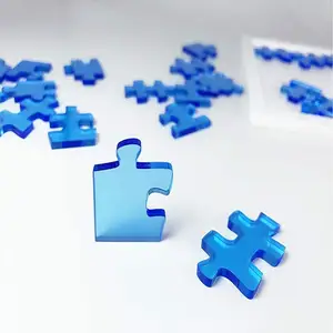 도매 사용자 정의 인쇄 레이저 컷 승화 투명 명확한 퍼즐 사진 프레임 조각 아크릴 지그 소 퍼즐