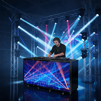 Table de bar DJ pliable avec écran LED pour festivals de musique électronique, boîtes de nuit, fêtes, avec écrans convexes Full HD