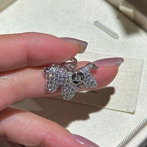 Pendentif en argent pur S925, design de niche, argent instantané, avec zircon cheval du zodiaque chinois, simple, tendance, nouveaux bijoux, breloques - Product Image 1