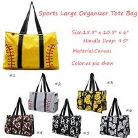 Vente en gros Sac fourre-tout en toile pour ballon de sport Football Baseball Rugby Femmes Hommes Plage Sac à bandoulière Sac fourre-tout de sport