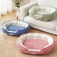 Lit pour chien pliable de luxe, durable, à motif de dessin animé, universel quatre saisons, pour petits animaux, semi-fermé, chaud et confortable, pour usage intérieur