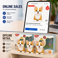 Jouet en peluche électrique interactif OEM pour chien Corgi, robot compagnon intelligent pour enfants, machine d'éveil éducatif, cadeau