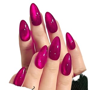 Faux Ongles Personnalisés à Presser, Formes Amande et Cercueil, Mixtes, French 3D, Gel Brillant, Assortiment, Vente en Gros OEM - Product Image 4
