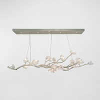 Nouveau lustre suspendu moderne à LED pour intérieur, maison, hôtel, escalier, décoratif, branches d'arbre, fleurs, art, avec contrôle de la luminosité