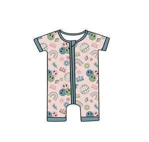 Pijamas de Bambú Personalizados Listos para Enviar, Pijamas Cortos con Cierre para Bebés, Estampado de Personajes, Caja Misteriosa - Product Image 3