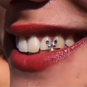 Accessoires dentaires en cristal coloré, <span class=keywords><strong>papillon</strong></span> en <span class=keywords><strong>strass</strong></span>, beauté, cristal plat, diamant dentaire, bijoux dentaires pour femmes et hommes - Product Image 4
