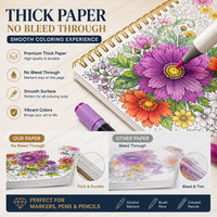 Livre Floral Professionnel Spirale Texture Douce Pages Premium Impression Offset Livre Floral