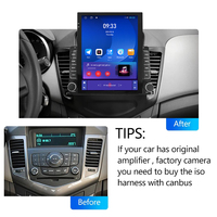 Tesla pantalla Vertical Android 8 Core Wifi coche Radio Multimedia reproductor de vídeo para Chevrolet Cruze 2008-2013 Navi GPS 2 Din