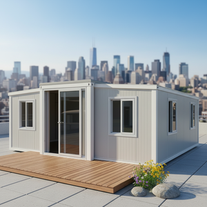 Casa Contenedor Desmontable de 40 pies con Panel Sándwich de Acero, Kit de Marco Rectangular Transpirable, Diseño Moderno Prefabricado para Exteriores, Económico - Product Image 5