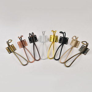 <b>Wall</b> Mounted Iron Wire Clothes <b>Hooks</b> For Cabinet Door <b>Wall</b> Hanging Durable Home Decor Antique Style Rectangle Shape - Product Image 4