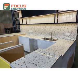 Vitrina de Café de Alta Capacidad con Acabado de Madera Laminada, Área de Exhibición de Productos, Mueble para Cafetería - Product Image 5