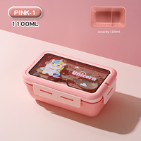 Ensemble de boîtes à lunch pour enfants Awards en PP, 2 compartiments, design pliable, réutilisable, écologique, avec couvercle en PP et bouteille d'eau pour l'école