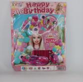 Set di decorazioni per feste di compleanno, oggetti di scena in plastica, stampa digitale, facile da montare, per bambini di 5-7 anni, occasione di compleanno - Product Image 1