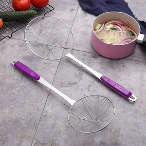 ที่กรองกระชอนสำหรับทำอาหารทอดกระชอนสแตนเลสสตีลแข็งโลหะ - Product Image 4