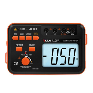 VC4105A/VC4105B เครื่องทดสอบความต้านทานดินแบบดิจิตอลพร้อมจอแสดงผลดิจิตอลแบบโอเวอร์โหลด เครื่องวัดความต้านทานดิน - Product Image 1