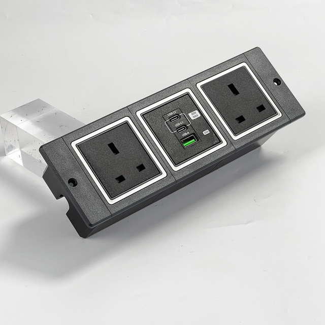 ETL/CE Certified Furniture Hidden Charging Station PD65W USB C Port Fast Charging Desk Mounted Electrical Socket