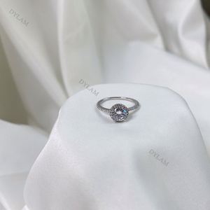 Bijoux Dylam en stock, faible MOQ, diamant brillant de haute qualité, pierre CZ 5A, bague de fiançailles et de mariage en argent sterling S925 pour femmes - Product Image 6