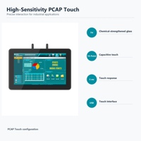 Aangepaste 10,1 inch wandmontage all-in-one pc industriële panel pc 10-punts PCAP touchscreen computer met Windows en Android OS