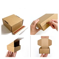 Individuell Bedruckte Flachverpackte Kraftwellpappe Gestanzte Faltversandkarton Goldfolie für Geschenke